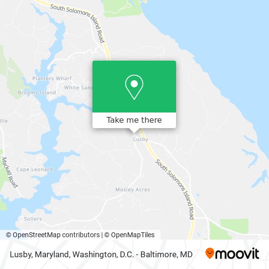 Lusby, Maryland map