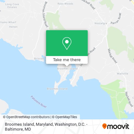 Mapa de Broomes Island, Maryland