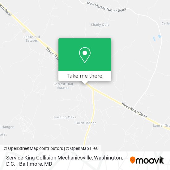 Service King Collision Mechanicsville map