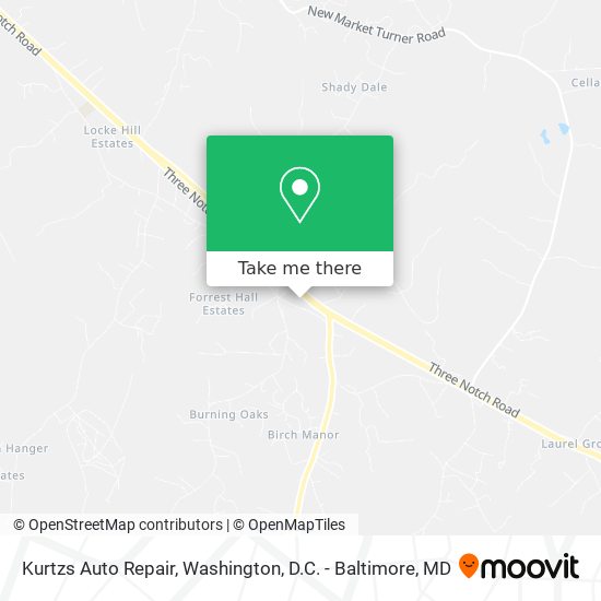 Kurtzs Auto Repair map