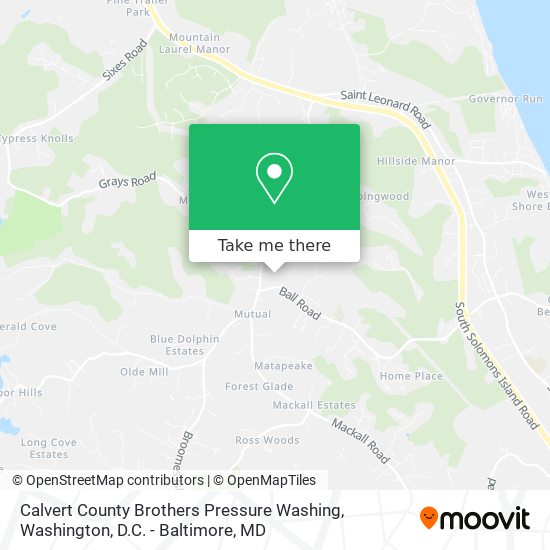 Mapa de Calvert County Brothers Pressure Washing
