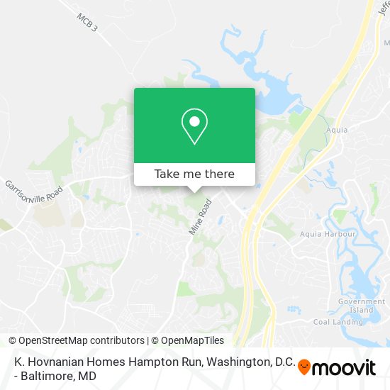 Mapa de K. Hovnanian Homes Hampton Run