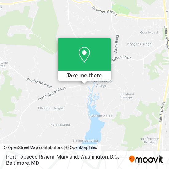 Mapa de Port Tobacco Riviera, Maryland