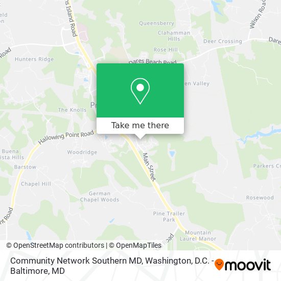 Mapa de Community Network Southern MD