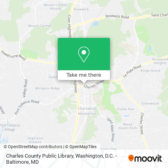Mapa de Charles County Public Library