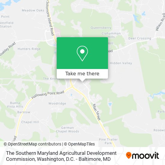 The Southern Maryland Agricultural Development Commission map