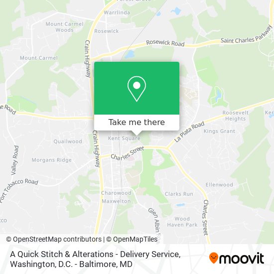 A Quick Stitch & Alterations - Delivery Service map