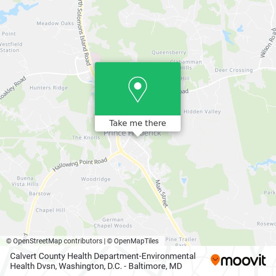 Calvert County Health Department-Environmental Health Dvsn map