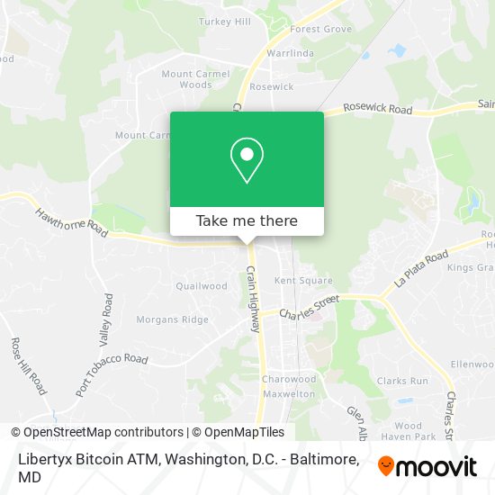 Mapa de Libertyx Bitcoin ATM