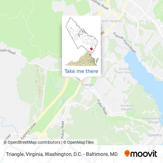 Mapa de Triangle, Virginia