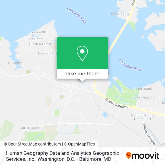 Human Geography Data and Analytics Geographic Services, Inc. map