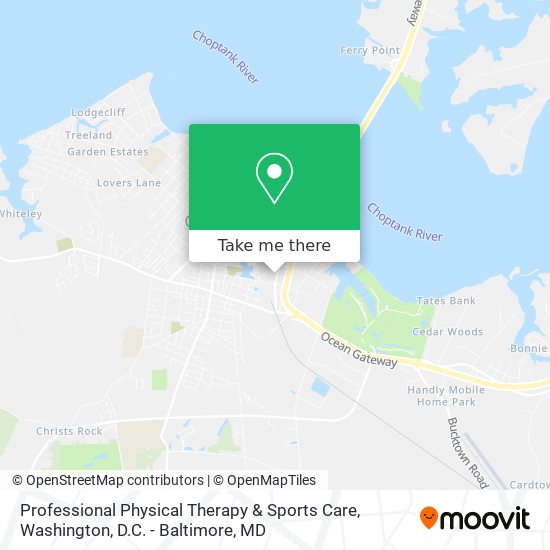 Professional Physical Therapy & Sports Care map