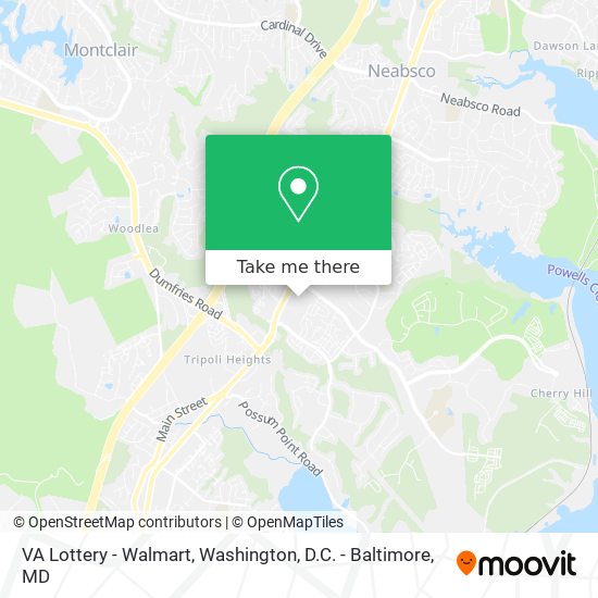 VA Lottery - Walmart map