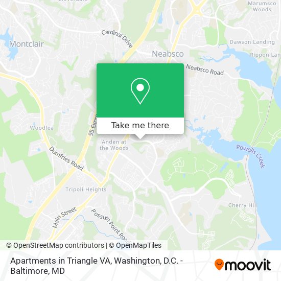 Apartments in Triangle VA map