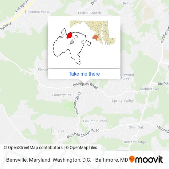 Bensville, Maryland map