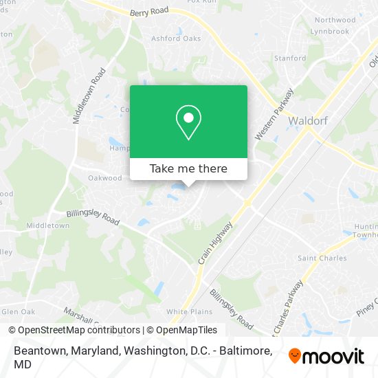 Beantown, Maryland map