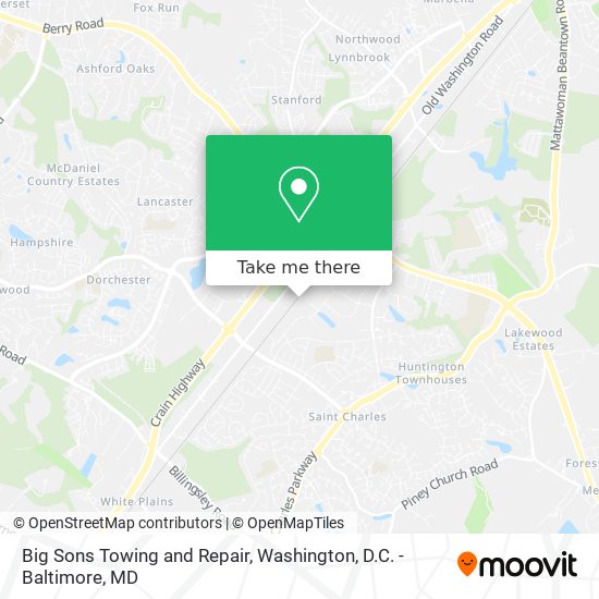 Mapa de Big Sons Towing and Repair