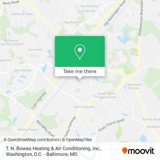 Mapa de T. N. Bowes Heating & Air Conditioning, Inc.