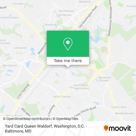 Yard Card Queen Waldorf map