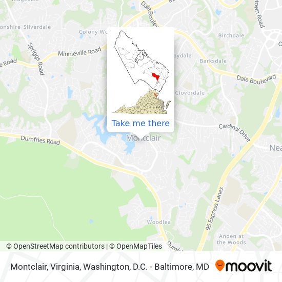 Montclair, Virginia map