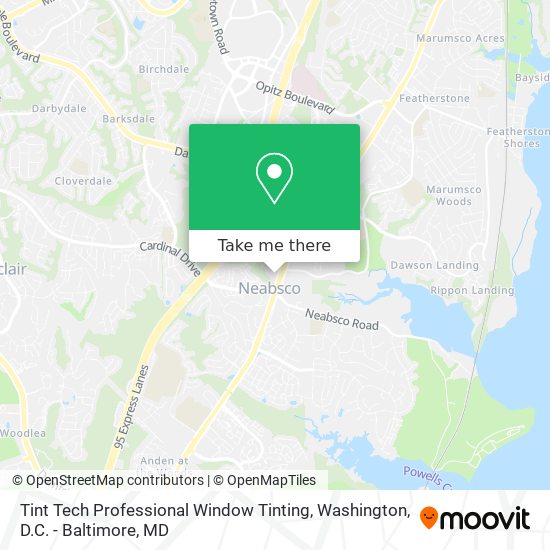 Mapa de Tint Tech Professional Window Tinting