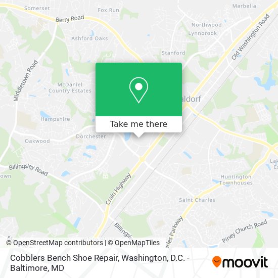 Cobblers Bench Shoe Repair map