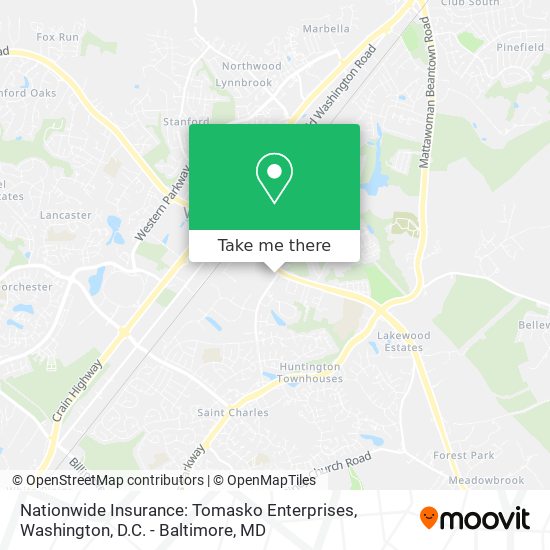 Mapa de Nationwide Insurance: Tomasko Enterprises