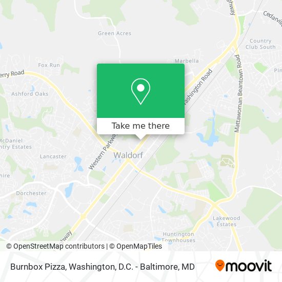 Burnbox Pizza map