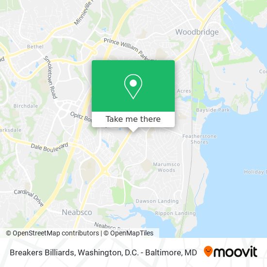 Breakers Billiards map