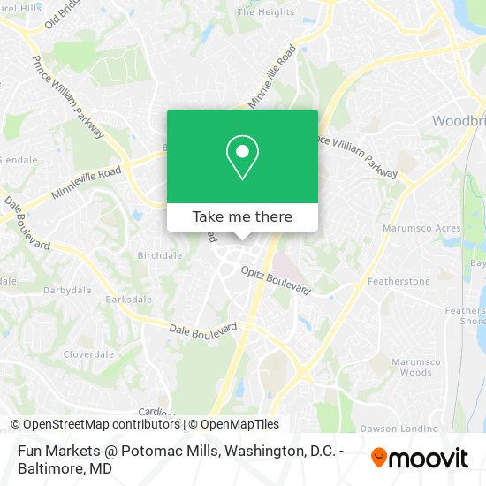 Mapa de Fun Markets @ Potomac Mills