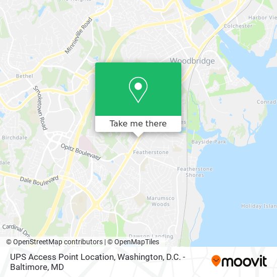 UPS Access Point Location map