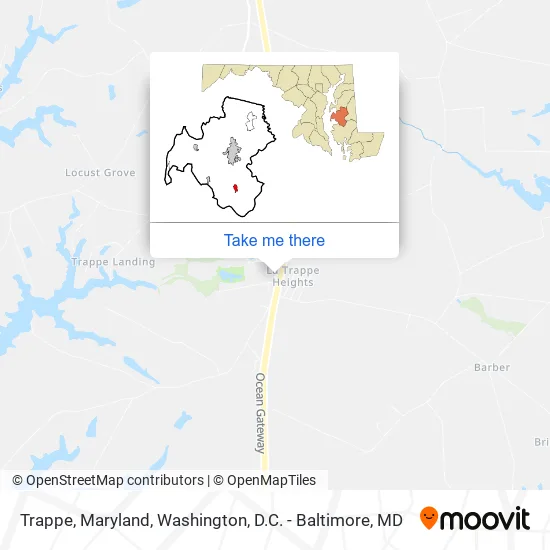 Trappe, Maryland map