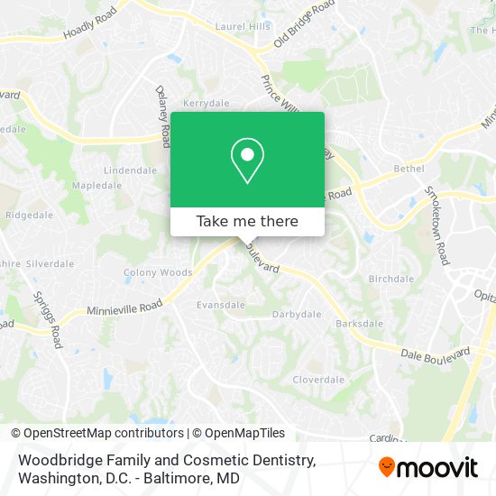 Woodbridge Family and Cosmetic Dentistry map
