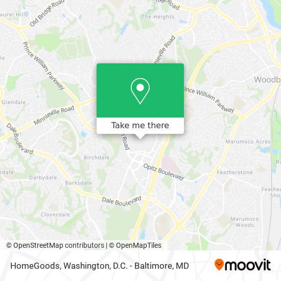 HomeGoods map