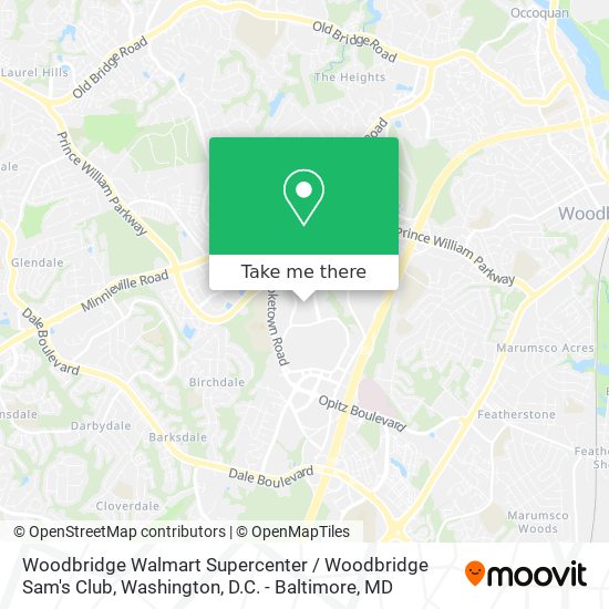 Mapa de Woodbridge Walmart Supercenter / Woodbridge Sam's Club
