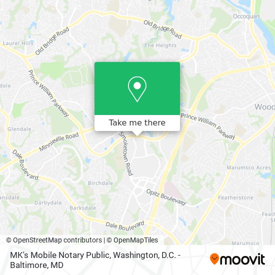 MK's Mobile Notary Public map