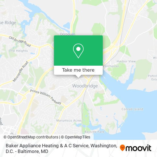 Baker Appliance Heating & A C Service map