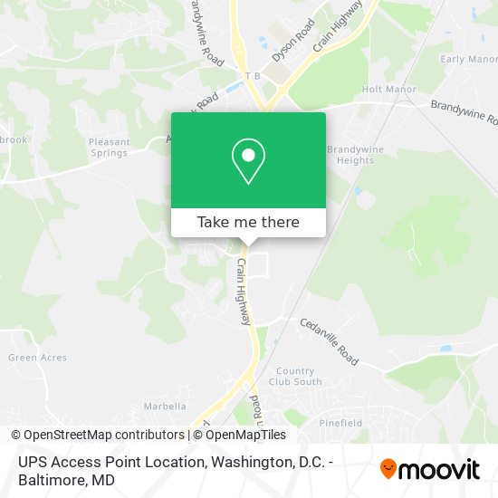 UPS Access Point Location map