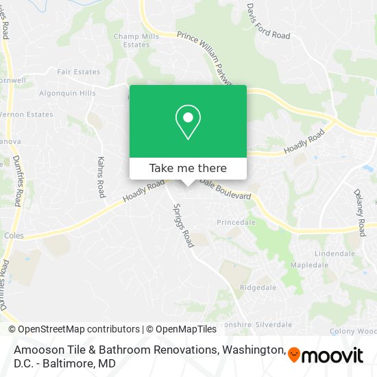 Mapa de Amooson Tile & Bathroom Renovations