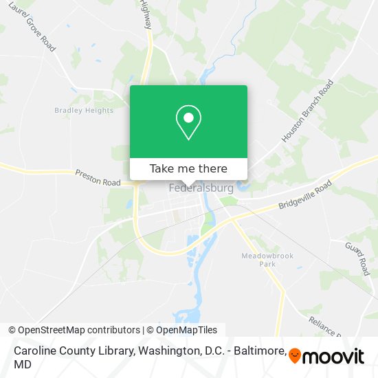 Caroline County Library map