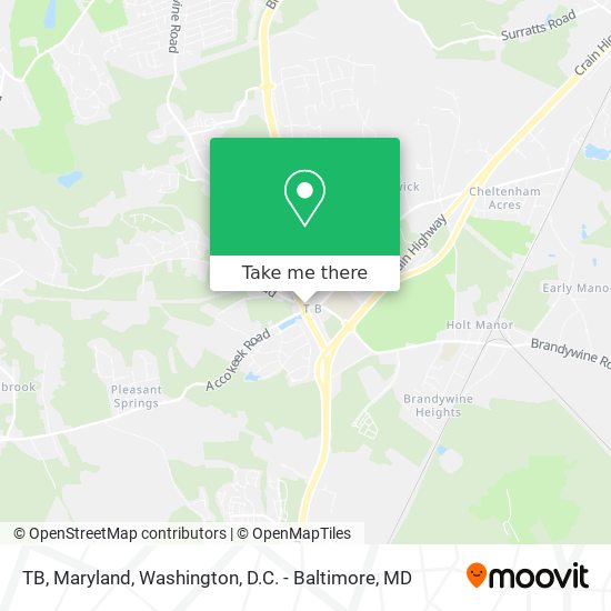 TB, Maryland map