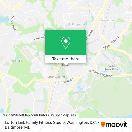 Lorton Link Family Fitness Studio map