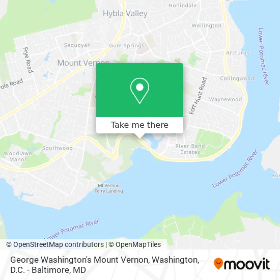 Mapa de George Washington's Mount Vernon
