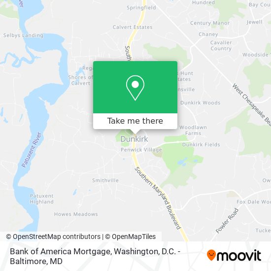 Mapa de Bank of America Mortgage