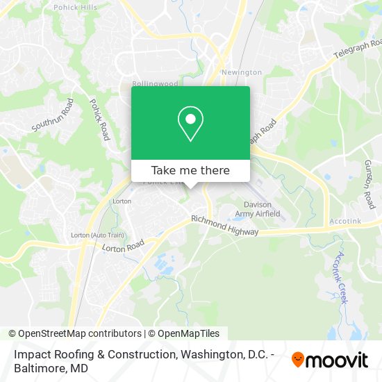 Mapa de Impact Roofing & Construction