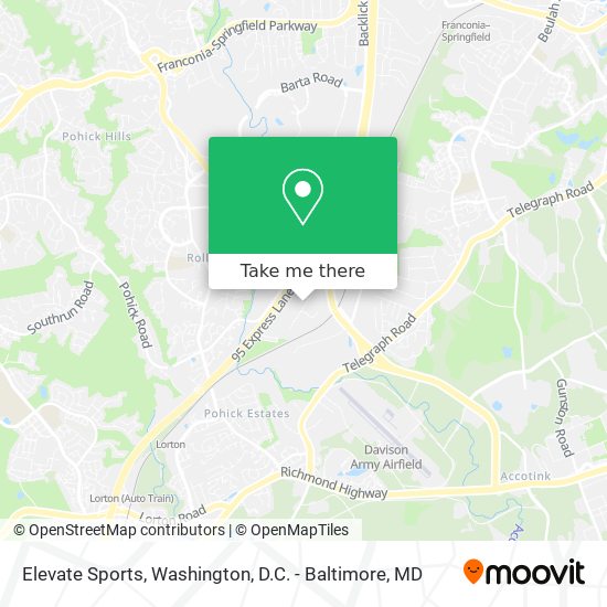 Elevate Sports map