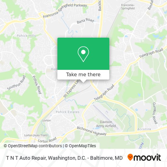 T N T Auto Repair map