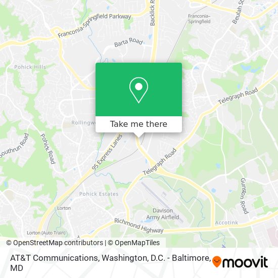 AT&T Communications map