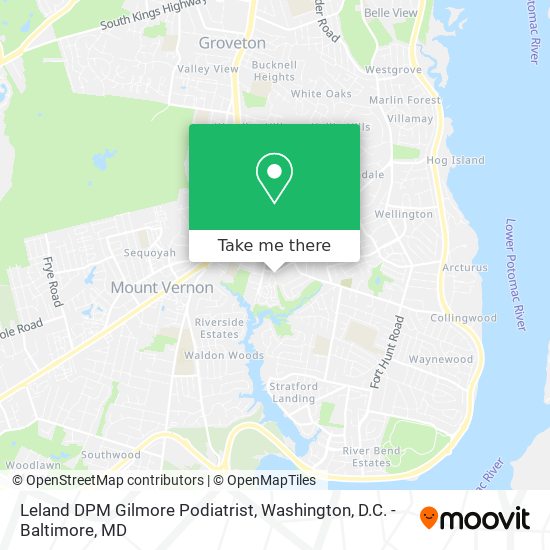 Leland DPM Gilmore Podiatrist map