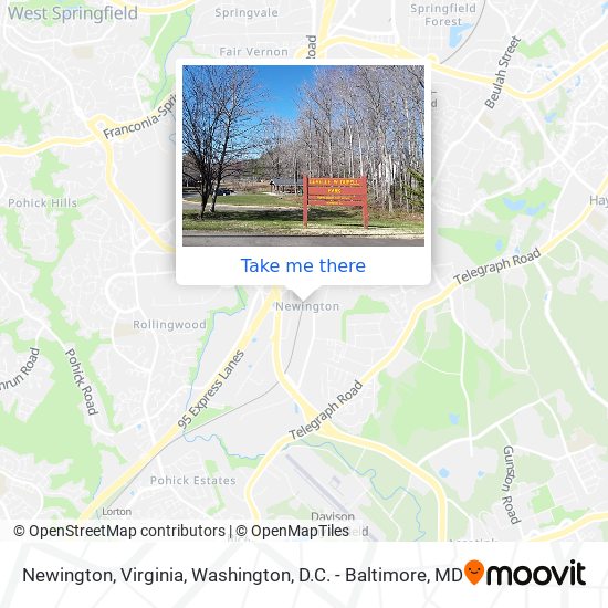 Mapa de Newington, Virginia